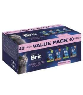 BRIT Premium by Nature Value pack Sterilised Box - wet cat food - 40x100g