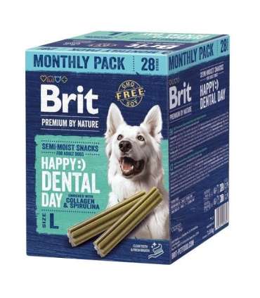 BRIT Premium by Nature Dog Dental snacks L - dog treat - 28 pcs