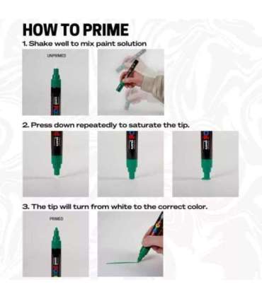 uni POSCA markerpliiats PC-1MR, ülipeen 0,7 mm ots, 8 tk, standardvärvid