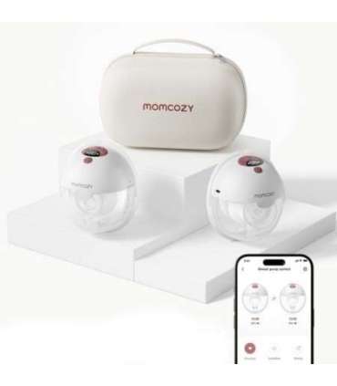 Momcozy M5 Breast pump with app control – Double set Red
