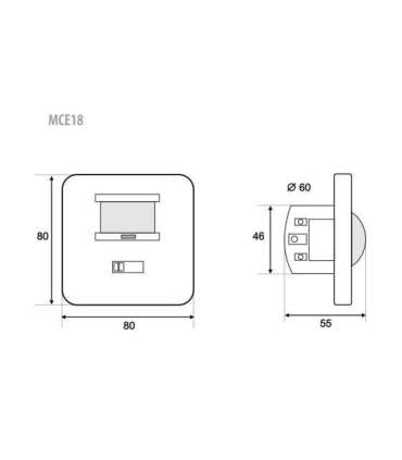 The motion sensor and a sound wall pir mic MCE18