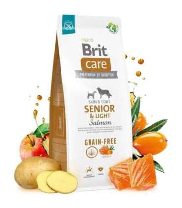 Minimální trvanlivost do 11.8. 2026: Brit Care Dog Grain-free Senior & Light Salmon 12 kg