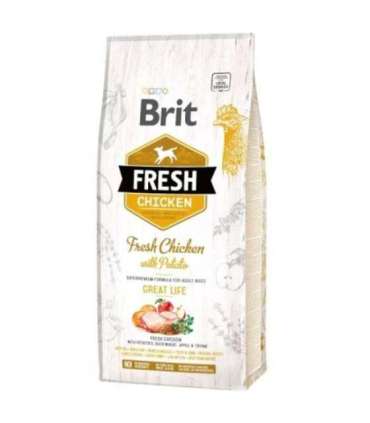 Minimální trvanlivost do 6.9. 2026: Brit Fresh Chicken & Potato Adult Great Life 12 kg