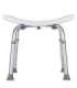 Rectangular shower stool with height adjustment