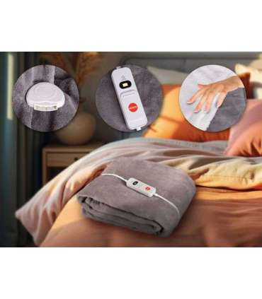Camry Premium CR 7436 electric blanket 120 W Brown Polyester, Microfleece