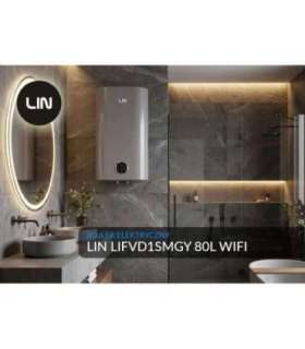 LIN LIFVD1SMGY 80L SMART Electric Water Heater, Grey, WiFi