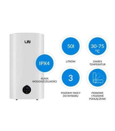 Electric water heater LIN LIFVD1SMWH 50L UNIVERSAL white