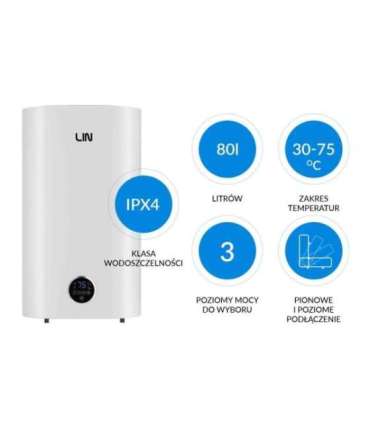 LIN LIFVD1SMWH 80L UNIVERSAL white electric water heater with WiFi