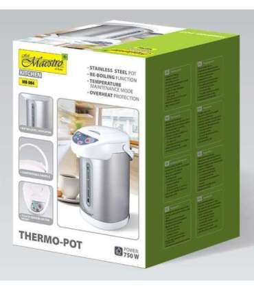 Maestro MR-084 steamer pot 4.5 L Stainless steel, White