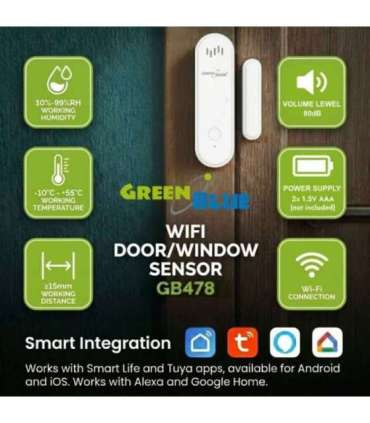 Wireless WiFi door/wind ow sensor GB478