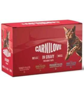 CARNILOVE CAT POUCH GRAVY MULTIPACK 12X85g