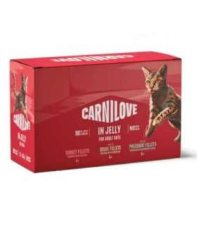 CARNILOVE CAT POUCH JELLY MULTIPACK 12X85g
