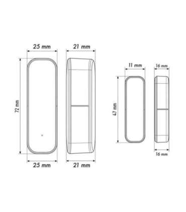 Wireless WiFi door/wind ow sensor GB479 B