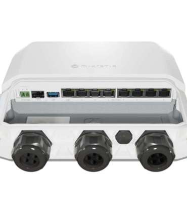 Router Mikrotik RB5009UPr+S+OUT Total Ethernet  Ports:9 Architecture:ARM 64bit CPU core:4