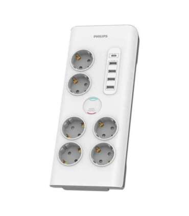 Pingekaitse Philips, 6 outlets, 1xUSB-C + 4xUSB-A, 2m