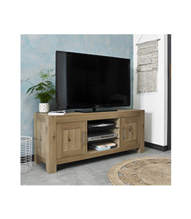 TV-laud TURIN 135x44xH57cm hele tamm, tammespooniga MDF, puit, õlitatud