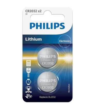 Patarei Philips CR2032 3 V Lithium 2 tk