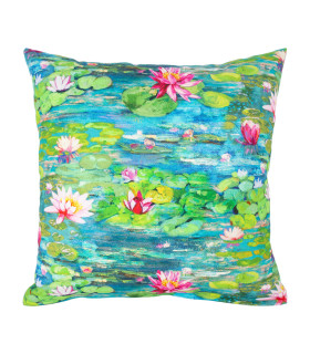 Подушка HOLLY 45x45cm, розовые кувшинки
