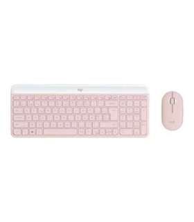 Desktop Logitech Slim Combo MK470 US (W), roosa