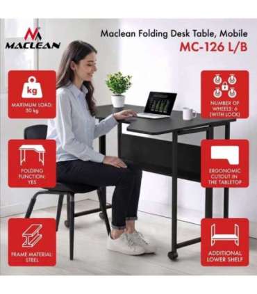 Folding desk, mobile MC-126 L/B