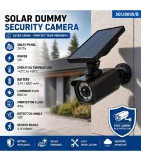 Solar-powered dummy camera SOL1800S/B