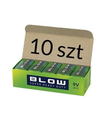 Battery 9V 6F22 Super Heavy Duty 10 pieces