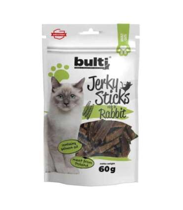 BULTI Jerky sticks rich in rabbit - cat treats - 60g