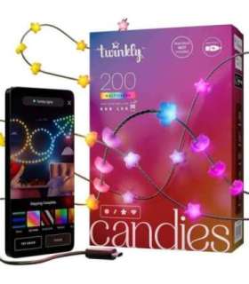 Twinkly Candies – 200 Star-shaped, Green Wire, USB-C