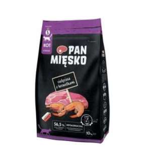 PAN MIĘSKO Veal with shrimps S - dry cat food - 10kg