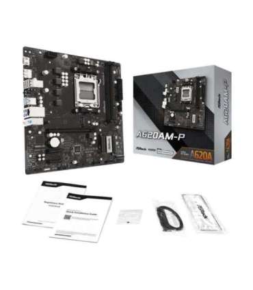 Mainboard|ASROCK|AMD A620A|Socket AM5|micro ATX|RAM DDR5-SDRAM|2xSlots|1xNumber of M.2 (M) slots|A620AM-P