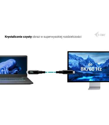 Thunderbolt 4/USB4 Class Pro Cable 240W 2x 4K/120Hz 40Gbps LCD 150 cm