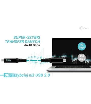 Thunderbolt 4/USB4 Class Pro Cable 240W 2x 4K/120Hz 40Gbps LCD 150 cm