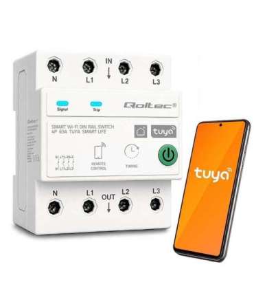Three phase 63A relay for DIN rail 3P+N Timer
