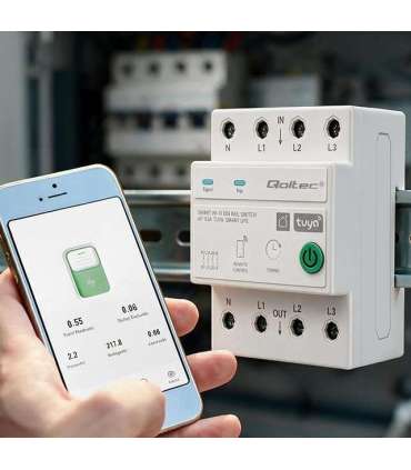 Three phase 63A relay for DIN rail 3P+N Timer