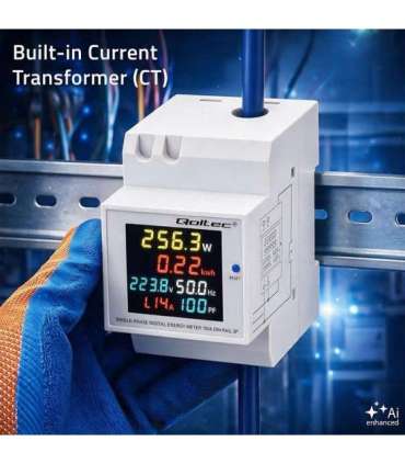 Single phase energy consumption meter 100A