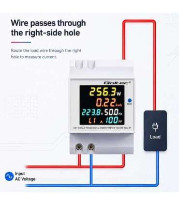 Single phase energy consumption meter 100A
