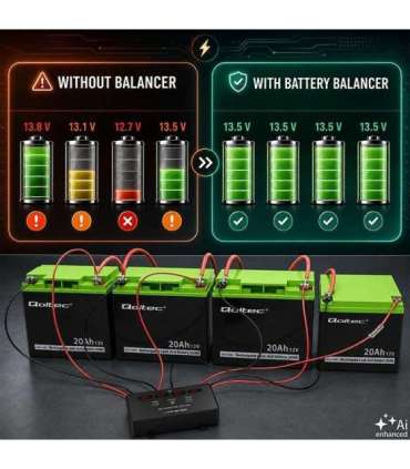 Voltage balancer for 48V batteries 4x12V 10A LED
