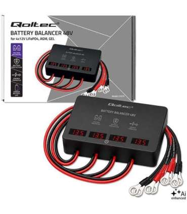 Voltage balancer for 48V batteries 4x12V 10A LED
