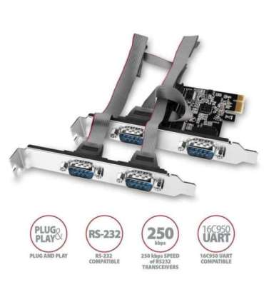AXAGON PCEA-S4N, PCIe controller 4x RS232