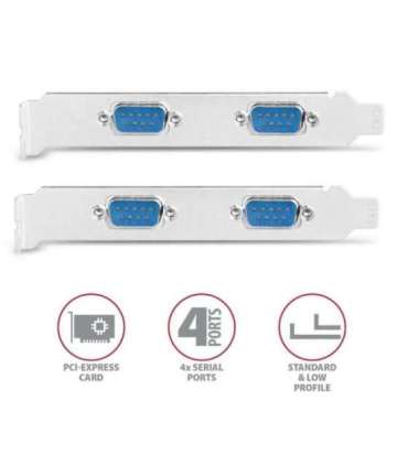 AXAGON PCEA-S4N, PCIe controller 4x RS232