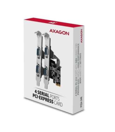 AXAGON PCEA-S4N, PCIe controller 4x RS232