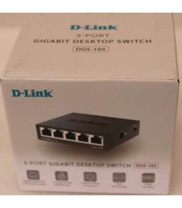 SALE OUT. D-Link DGS-105GL/E 5-Port Gigabit Ethernet Switch SALE OUT. Ethernet Switch DGS-105/E Unmanaged |