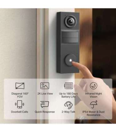 TP-Link Tapo D205 2K Battery Video Doorbell TP-LINK