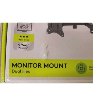 SALE OUT. Goobay Dual Monitor Mount Flex, Black Goobay Dual Monitor Mount Flex Swivel, Tilt, Rotation 17-32 " |