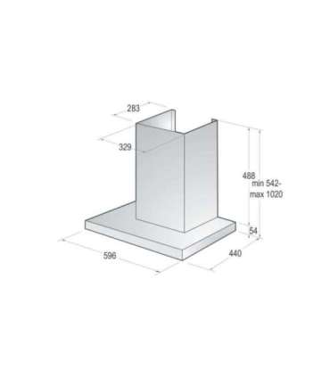 Gorenje WHT66236B Wall-mounted Black 469 m³/h