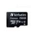Verbatim 44087 Micro SDCX Premium U1, 256 GB, MicroSDXC, Class 10, UHS-I, 90 MB/s, 10 MB/s