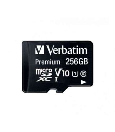 Verbatim 44087 Micro SDCX Premium U1, 256 GB, MicroSDXC, Class 10, UHS-I, 90 MB/s, 10 MB/s