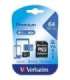 Verbatim 44084 Micro SDXC Premium, 64 GB, MicroSDXC, Class 10, 90 MB/s, Class 1 (U1) V10