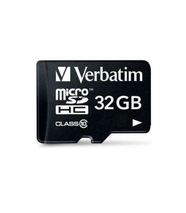 Verbatim 44083 Micro SDHC Premium, 32 GB, MicroSDHC, Class 10, 10 MB/s, 10 MB/s, Black