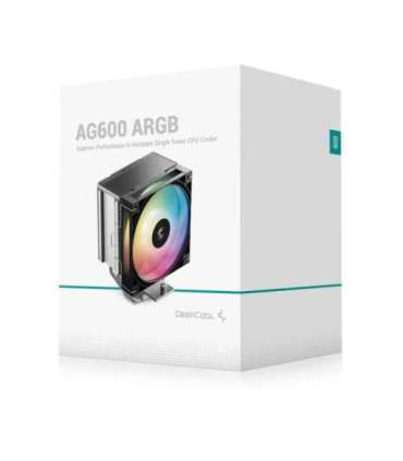 DeepCool AG600 ARGB Processor Air cooler 12 cm Black 1 pc(s)